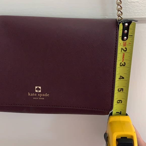 Kate Spade 100% Leather Dark Purple Shoulder Purse - Picture 5 of 7